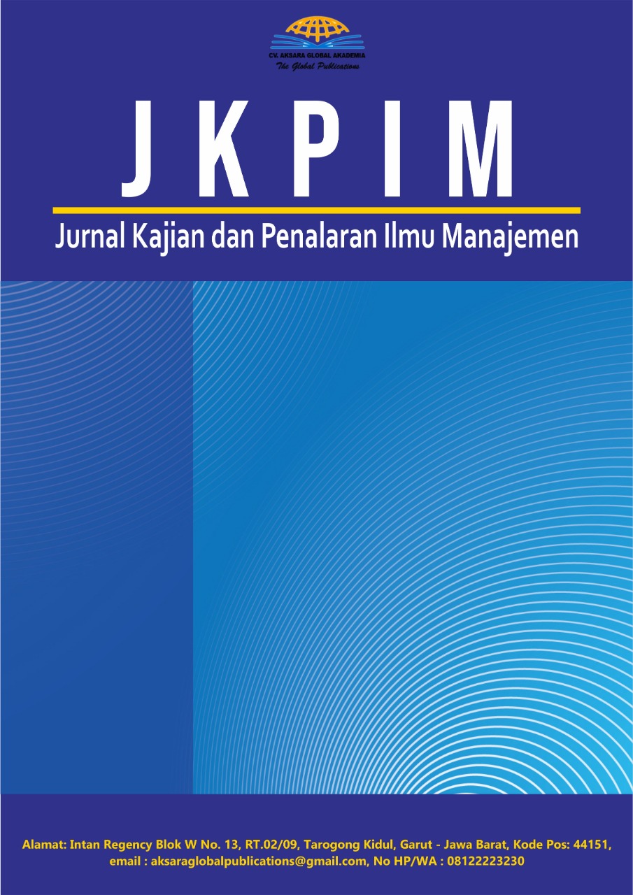 					View Vol. 2 No. 4 (2024): Oktober : Jurnal Kajian dan Penalaran Ilmu Manajemen
				