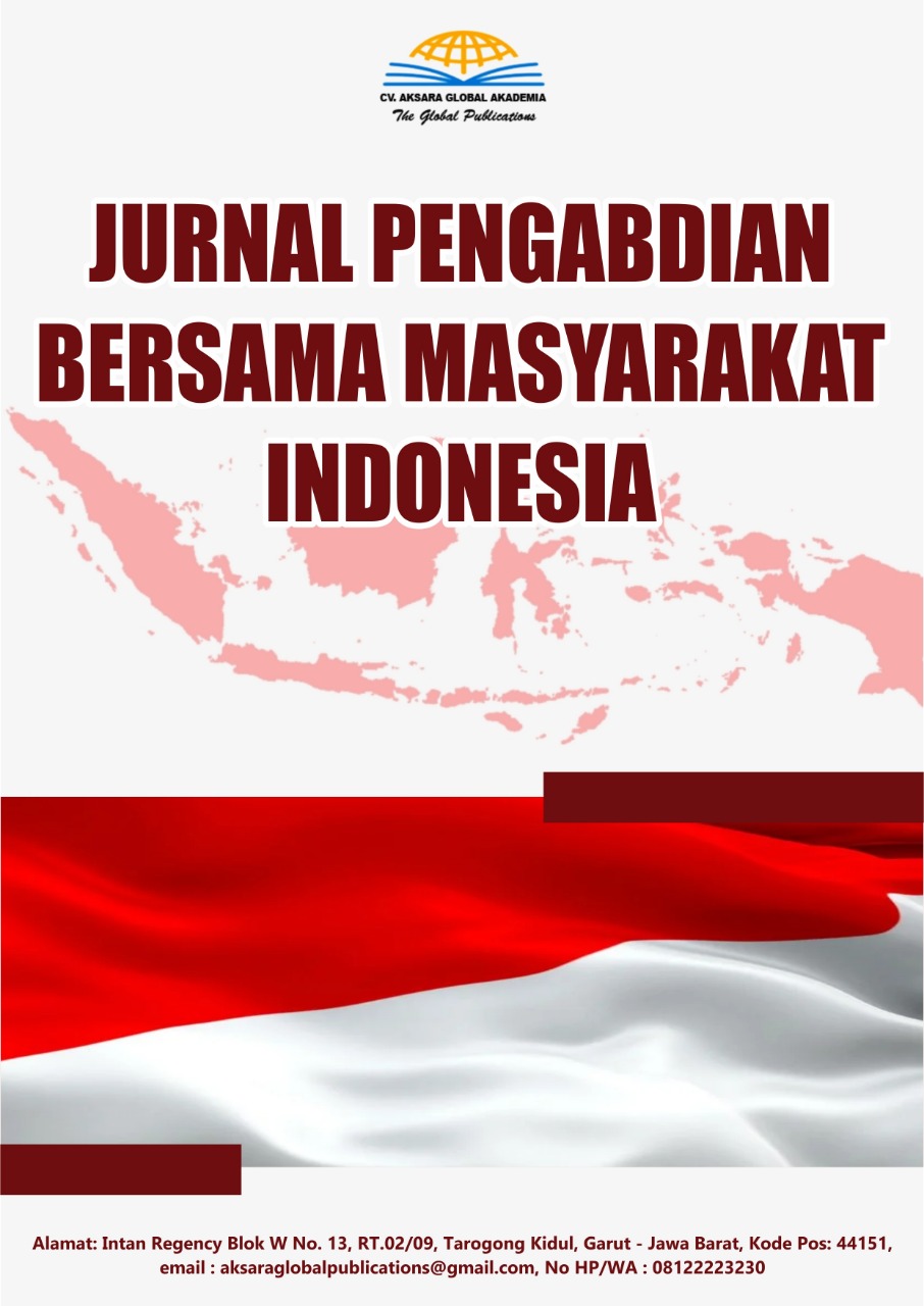 					View Vol. 2 No. 2 (2024): April : Jurnal Pengabdian Bersama Masyarakat Indonesia
				